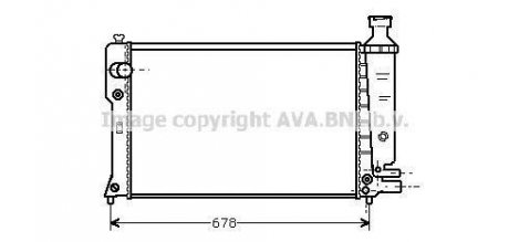 PEUGEOT 405 9/87-4/95 Радиатор 1.6, 1.9, 1.9D ?A ?AC (t. 22mm) -6/92 [OE. 1300. AVA AVA COOLING PE 2097