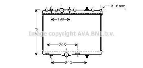 Радиатор 1.8i 16V, 2.0i 16V, 2.0HDiF [OE. 1330.J7, 96455874] AVA AVA COOLING PE 2255 (фото 1)