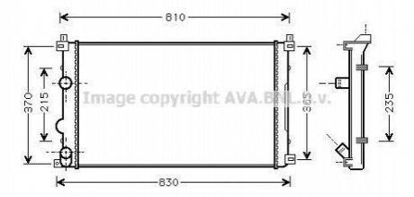 RT-MAST 03-Радиатор охлаждения Master IV 1.9 CDTi * - AC 07/03- AVA AVA COOLING RTA2321 (фото 1)