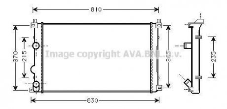 Радиатор охлаждения RENAULT MASTER II (98-) (AVA) AVA COOLING RTA2322