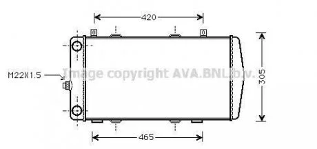 Радіатор, Система охолодження двигуна AVA COOLING SA 2004