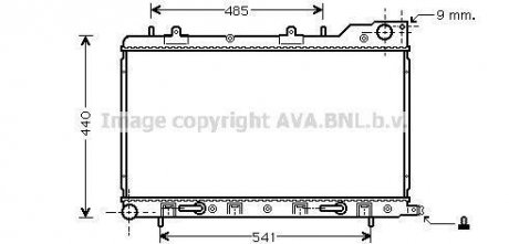 Радіатор охолодження двигуна Subaru Forester 03>08 MT/AT AC+/- AVA AVA COOLING SU2054