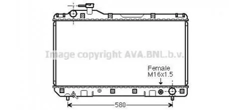 Радиатор 2.0i 16V [OE. 16400-7A110] AVA AVA COOLING TO 2219