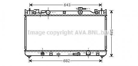 Радіатор охолодження двигуна Toyota Camry 2,4i 01>06 AT AC+/- AVA AVA COOLING TO2282 (фото 1)