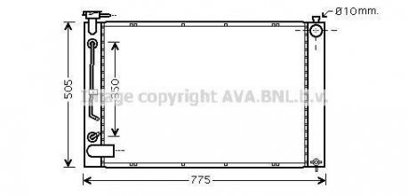 Радиатор охлаждения LEXUS RXII 330 (AVA) AVA COOLING TO2343