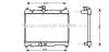 Радиатор охлаждения двигателя Toyota Yaris (99-05) 1,0i 1,3i MT AVA AVA COOLING TOA 2251 (фото 1)