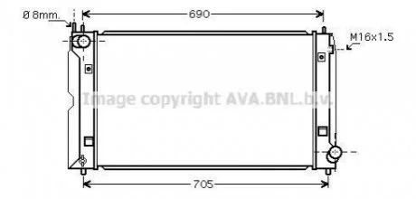Радіатор, Система охолодження двигуна AVA COOLING TOA 2386