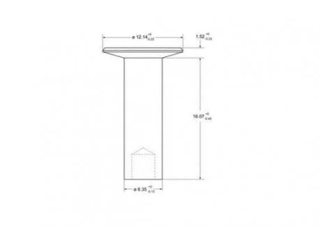 Комплект заклепок. 100 шт. сталева напівтрубчаста. 6.35x15.9 BE BERAL 93685