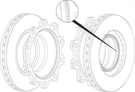 Тормозной диск, GIGANT SMB, 430мм ABS, Knorr SB/SN7;Haldex DB20;Wabco Pan22 BERAL BCR199A