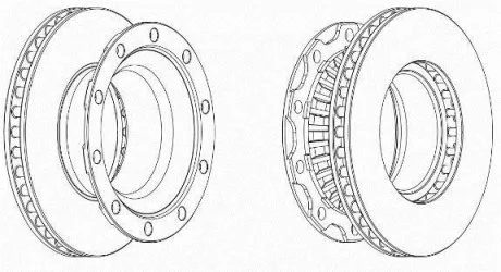 Тормозной диск, BPW TSB4309/TSB4312 BERAL BCR222A