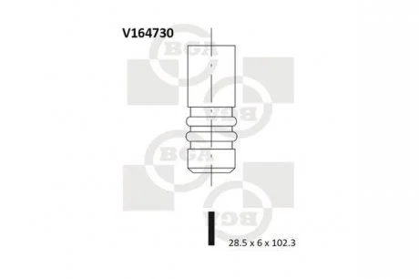 Клапан впускний Mercedes C-Class (CL203)/(S211) 02- BGA V164730