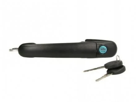 Ручка дверей передн Лів/Прав (з ключем, зовнішн, із замком, чорний) FORD GALAXY WGR SEAT ALHAMBRA 7M, CORDOBA 6K, IBIZA II 6K, IBIZA II FL 6K VW CADDY II, POLO CLASSIC, POLO III 6N1 02.93-03.10 BLIC 6010-01-009401P