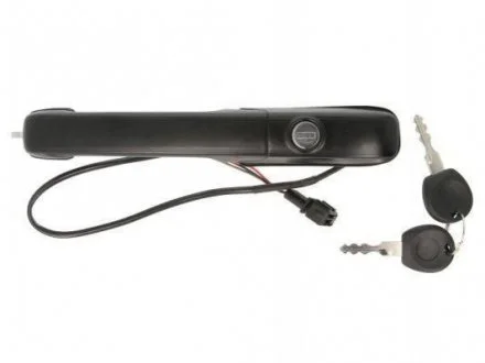 Ручка дверей передн Лів (з ключем, зовнішн, для центрального замка, з ключами, із замком, з тросом/тросами, чорний) VW PASSAT B4 10.93-05.97 BLIC 6010-01-060401P