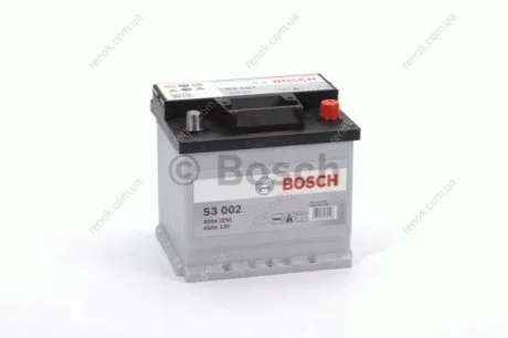 Акумулятор S3 45Ah, EN 400 правий "+" 207х175х190 (ДхШхВ) BOSCH 0 092 S30 020
