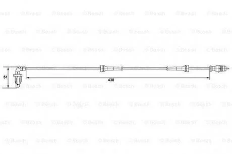 Датчик частоты вращения колеса зад. лев. DACIA Logan BOSCH 0265007583