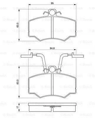 Колодки гальмівні BOSCH 0986424184 (фото 1)