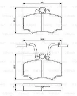 Колодки гальмівні BOSCH 0986424184