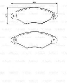 Комплект тормозных колодок, дисковый тормоз BOSCH 0 986 424 487 (фото 1)