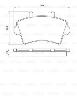 Комплект тормозных колодок, дисковый тормоз BOSCH 0 986 424 614 (фото 1)