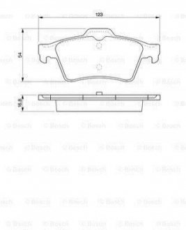 Комплект тормозных колодок, дисковый тормоз BOSCH 0986424617 (фото 1)