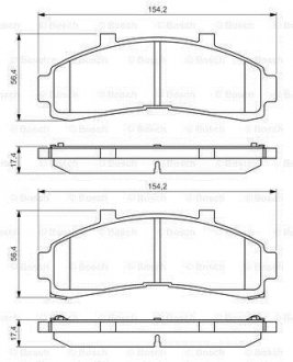 FORD Колодки тормозные передние EXPLORER 4.0 V6 93- BOSCH 0986424656