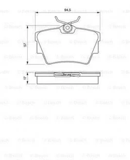Комплект тормозных колодок, дисковый тормоз BOSCH 0 986 424 662 (фото 1)