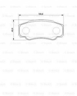 Комплект тормозных колодок, дисковый тормоз BOSCH 0986424704 (фото 1)