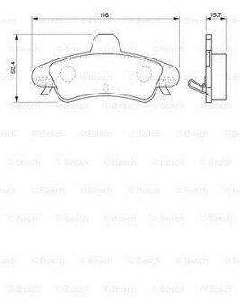 Гальмівні колодки дискові ROBERT BOSCH 0986424744