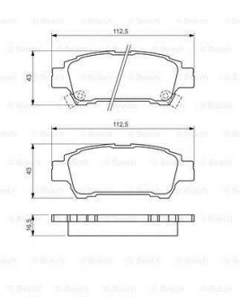 Тормозные колодки дисковые, к-кт. BOSCH 0 986 424 762 (фото 1)