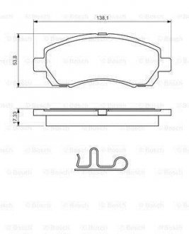 Тормозные колодки пер. Subaru Impreza, Legacy -98 BOSCH 0986424770 (фото 1)