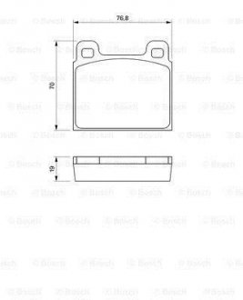 Тормозные колодки дисковые (передние) VW T2 79-85 BOSCH 0986460111