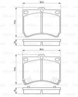 MAZDA Тормозные колодки дисковые 323 89-94 1,8 16V BOSCH 0986460974 (фото 1)