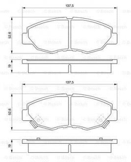 Тормозные колодки дисковые, к-кт. BOSCH 0 986 461 124 (фото 1)