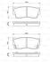 Тормозные колодки перед. SUZUKI Vitara 1,6 88- BOSCH 0986461750 (фото 8)