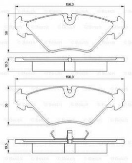 Гальмівні колодки дискові ROBERT BOSCH 0 986 461 766