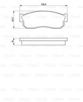 Тормозные колодки дисковые (передн.) NISSAN,SUBARU BOSCH 0986469580