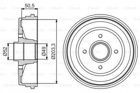 Гальмівний барабан ROBERT BOSCH 0 986 477 205