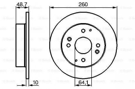 Тормозной диск BOSCH 0986478172 (фото 1)