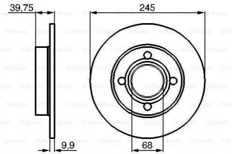 Гальмівний диск ROBERT BOSCH 0986478216