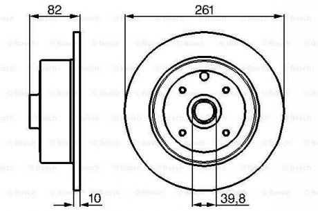 OPEL Диск тормозной задний Kadett E,Vectra A 2.0 87- BOSCH 0986478328