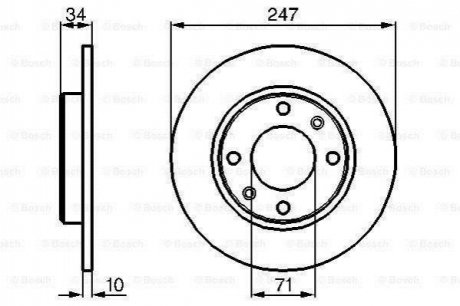 Гальмівний диск ROBERT BOSCH 0986478359