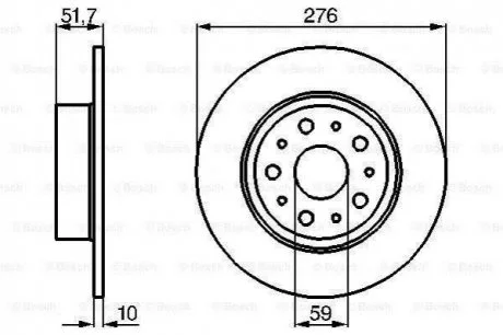 Гальмівний диск BOSCH 0 986 478 463
