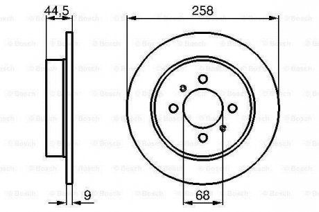 Диск тормозной задний NISSAN ALMERA BOSCH 0986478836