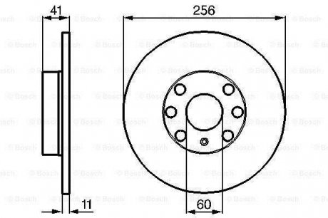 Диск тормозной передний OPEL Astra BOSCH 0986478880 (фото 1)