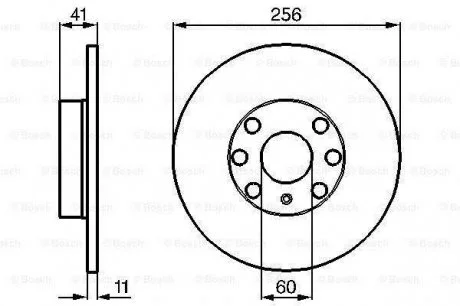 Диск тормозной передний OPEL Astra BOSCH 0986478880