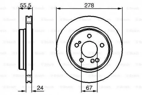 DB Тормозной диск задн.W124/203/210 3.6/4.2 BOSCH 0986479133