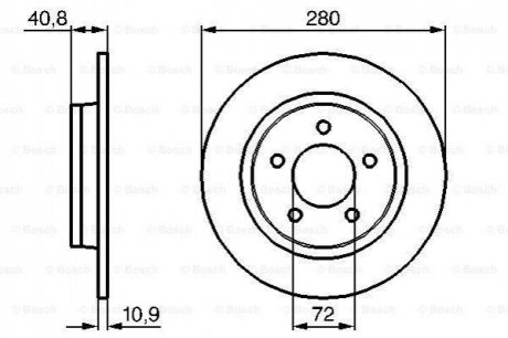 Диск гальмівний BOSCH 0 986 479 181