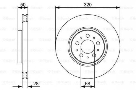 Тормозной диск BOSCH 0 986 479 321 (фото 1)