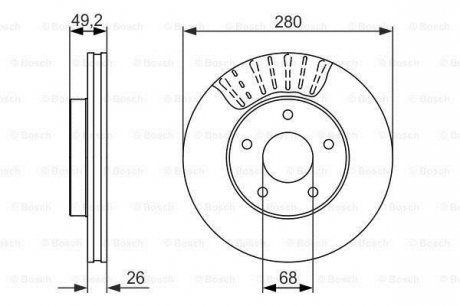 Тормозной диск BOSCH 0986479678