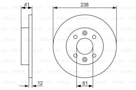 Тормозной диск BOSCH 0986479831 (фото 1)